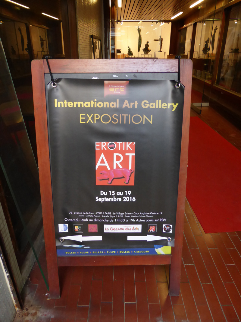 Group exhibition Erotik’Art – International Art Gallery – Paris – FRANCE from 15 to 19 September 2016