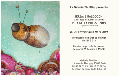 Group exhibition: Press Prize – Gallery Thuillier – Paris to 23 febrary to 08 March 2019
