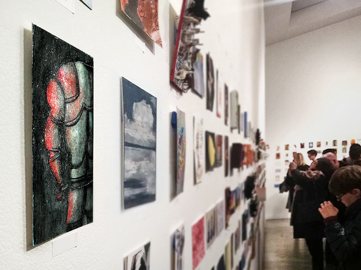 Exhibition Sale of artist’s postcard Visual Aids New York USA on