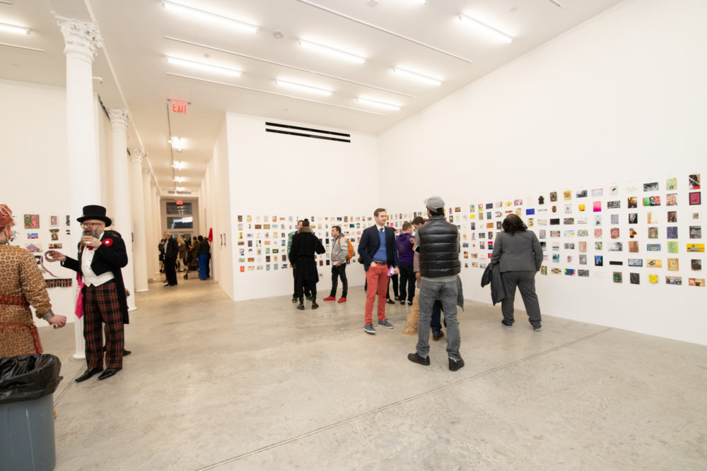 Exhibition Sale of artist’s postcard Visual Aids New York USA on