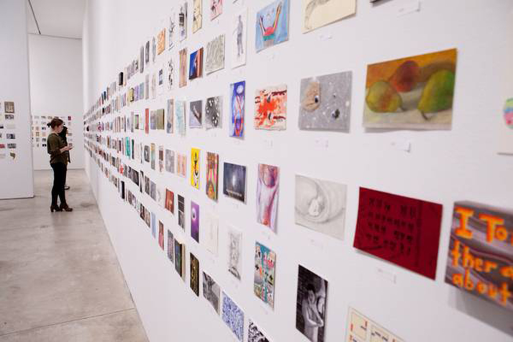 Exhibition Sale of artist’s postcard Visual Aids New York USA on