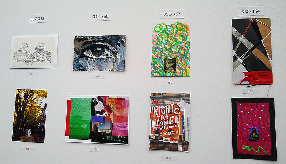 Exhibition Sale of artist’s postcard Visual Aids New York USA on