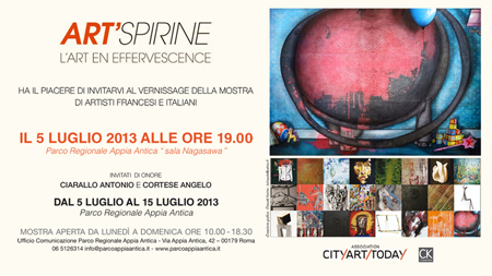 Group exhibition: Art fair Art’spirine – Roma – Italy from 5 to 15 July 2013